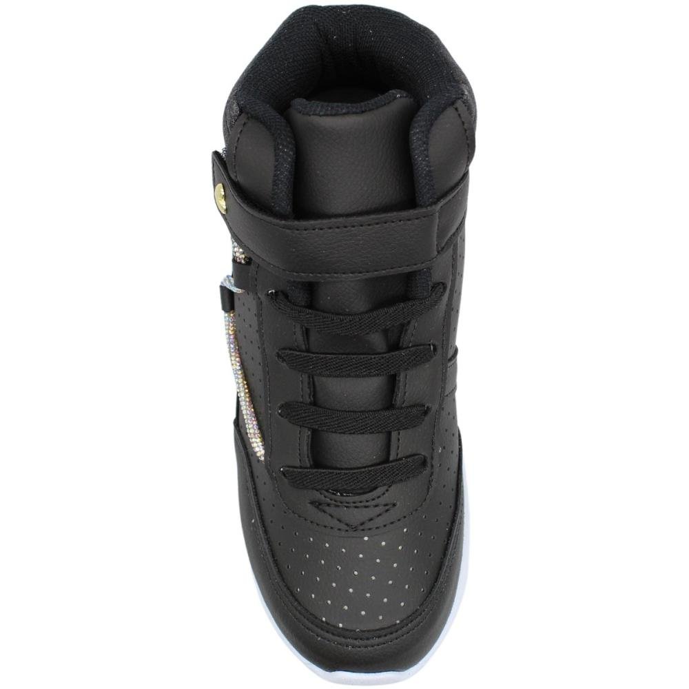 Tênis Infantil Club Happy Cano Alto Menina Preto 4