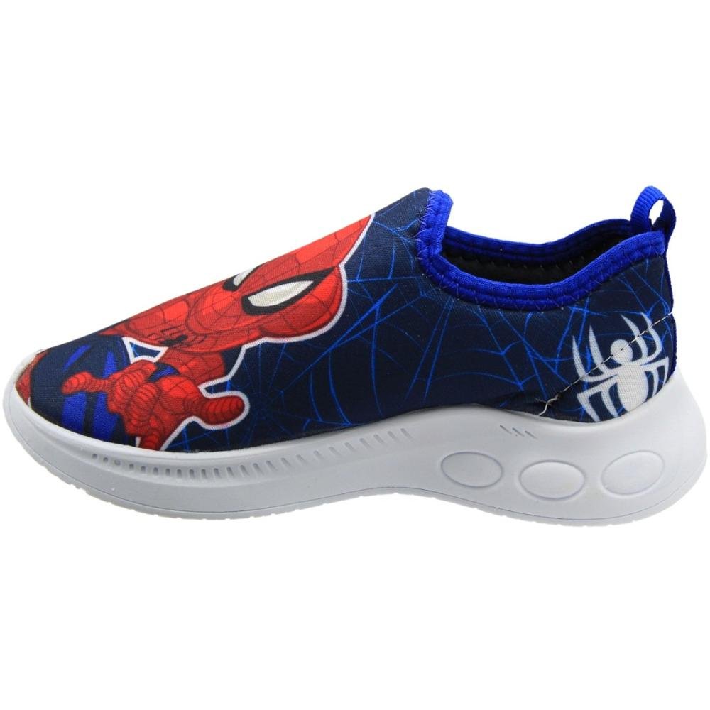 Tênis de Luzinha Calce Kids Divertido Sem Cadarço Menino Azul 2