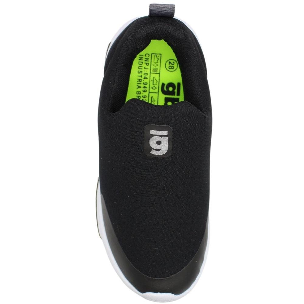 Tênis Infantil Gibizinho Sem Cadarço Confortavel Menino Preto 4