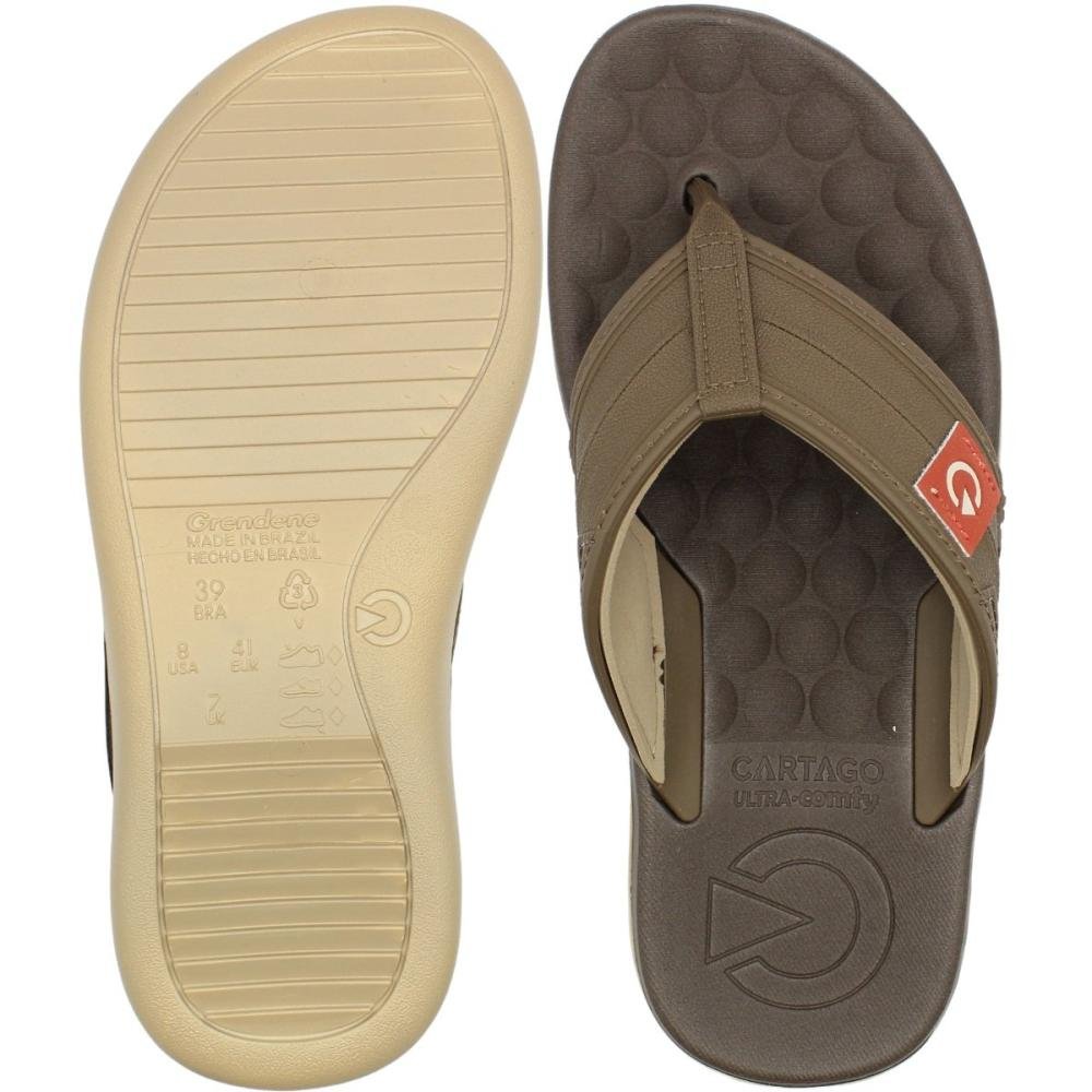 Chinelo de Dedo Cartago Sintra Confortável Masculino Marrom 3