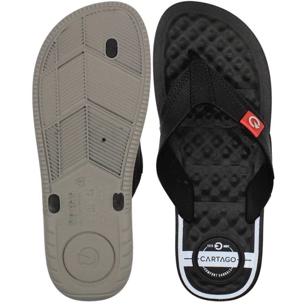 Chinelo de Dedo Cartago Arizona Confortável Masculino Preto 3