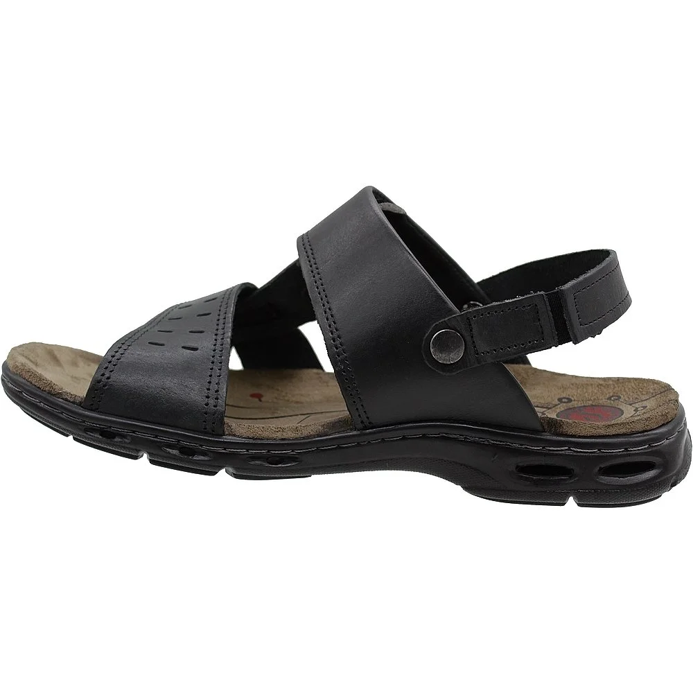 Sandália Masculina Pegada Couro Tira Versátil Amortech Trekking Preto 3