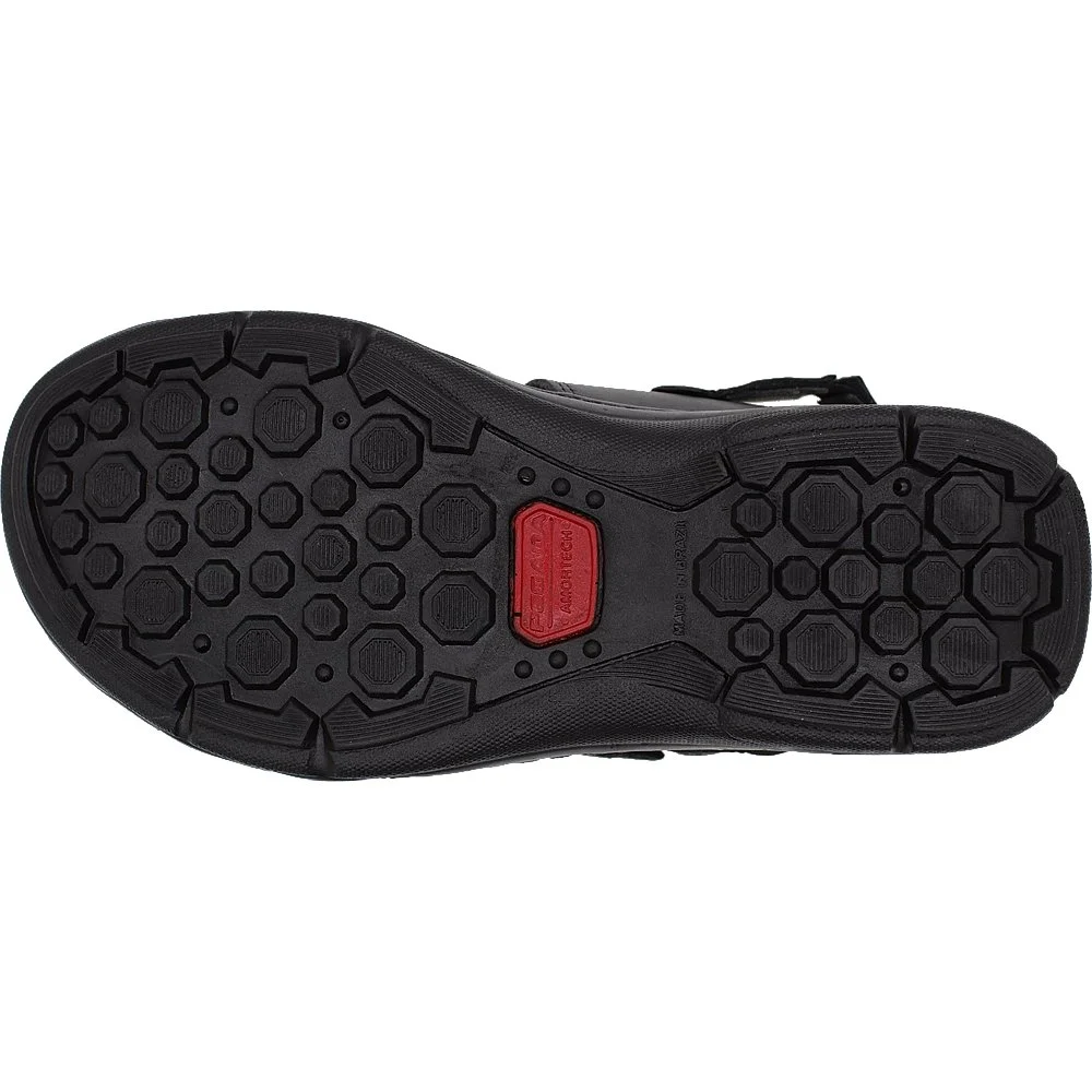 Sandália Masculina Pegada Couro Tira Versátil Amortech Trekking Preto 5