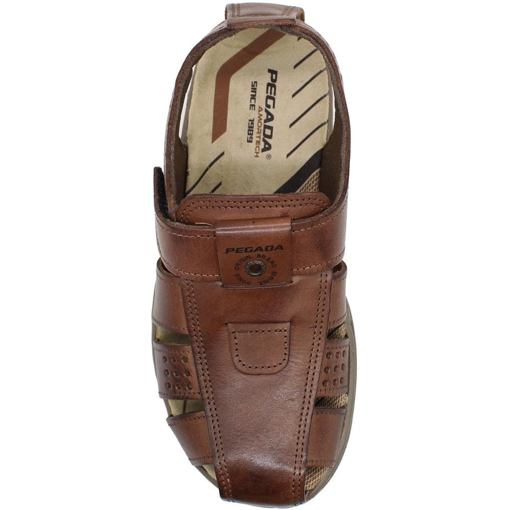 Sandália Pegada Anilina 24L Masculina  Marrom 4