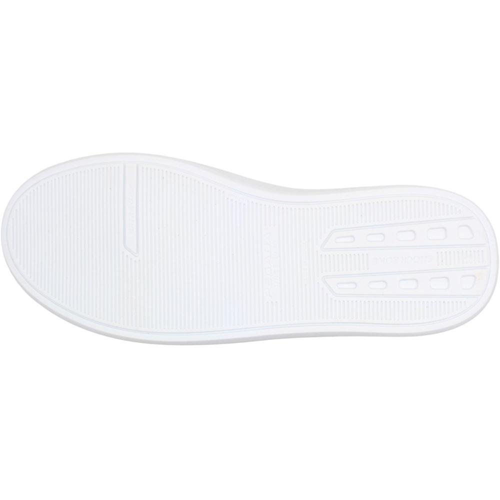 Tênis Casual Pegada Microfibra Cadarço Elástico Masculino Branco 5