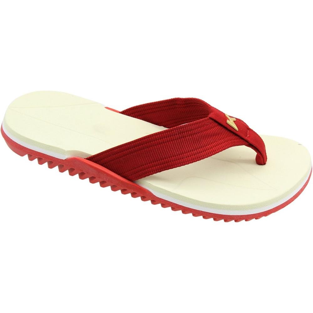 Sandália de Dedo Kenner NK6 Pro Solado Tratorada Masculina  Bege/Vermelho 2