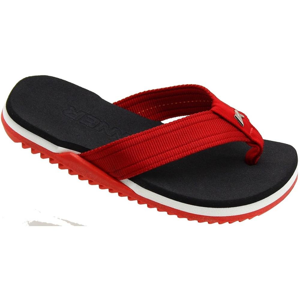 Sandália de Dedo Kenner NK6 Pro Kids Solado Tratorada Infantil Masculina Vermelho/Preto 2