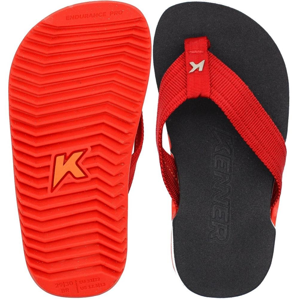Sandália de Dedo Kenner NK6 Pro Kids Solado Tratorada Infantil Masculina Vermelho/Preto 3