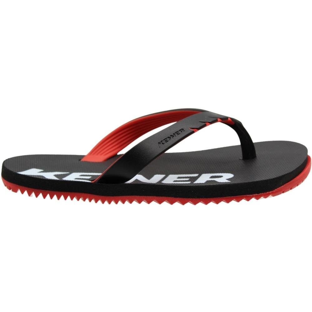 Sandália de Dedo Kenner Red Kids Infantil Masculina Preto/Vermelho 2