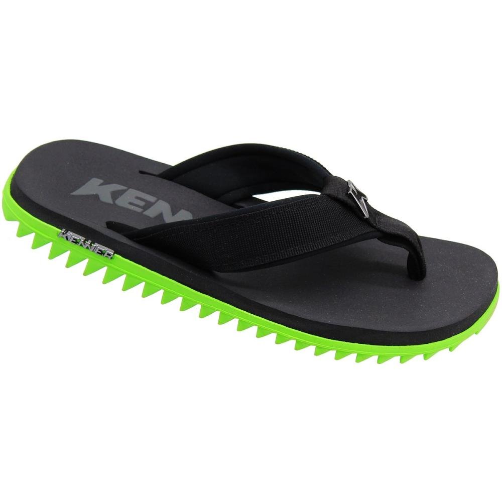 Sandália de Dedo Kenner Kivah Cushy Masculina Preto/Verde 2