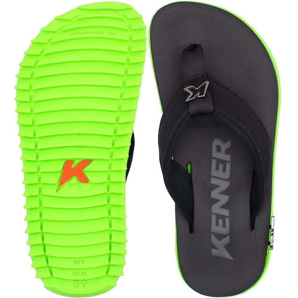 Sandália de Dedo Kenner Kivah Cushy Masculina Preto/Verde 3