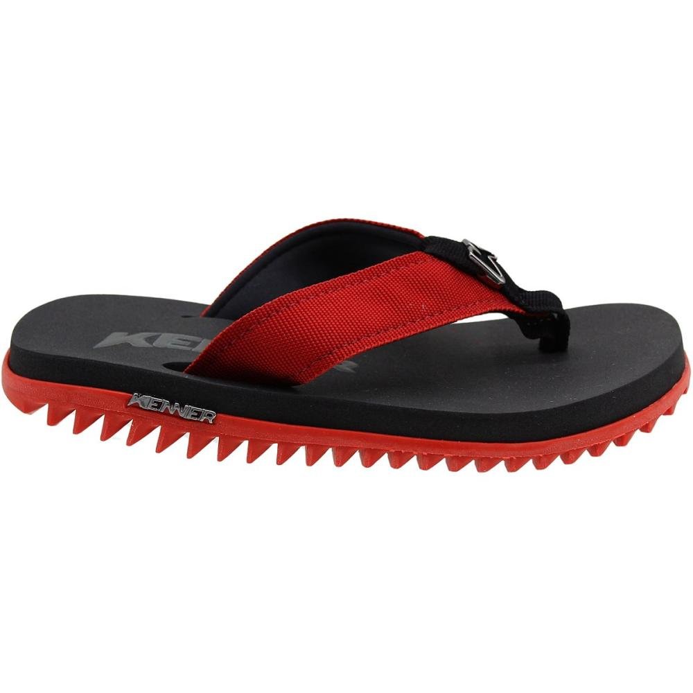Sandália de Dedo Infantil Kenner Kivah Kids Menino Vermelho/Preto 2