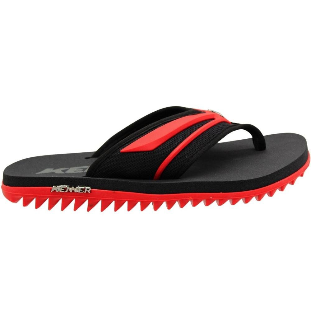 Sandália de Dedo Kenner Kivah New Force Tratorado Robusto Masculina Preto/Vermelho 2