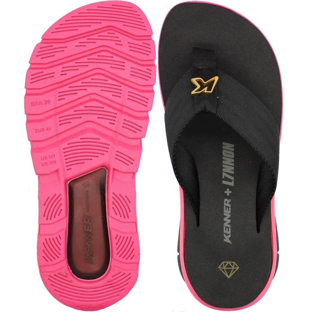 Sandália de Dedo Kenner Orak L7 Masculina Preto/Rosa 3