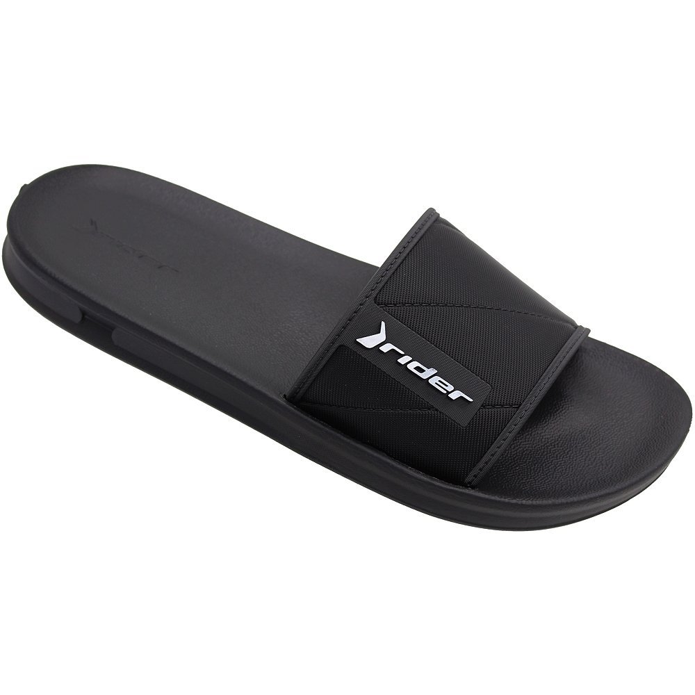 Chinelo Slide Rider Street Solado Macio Gáspea Masculino Preto 2