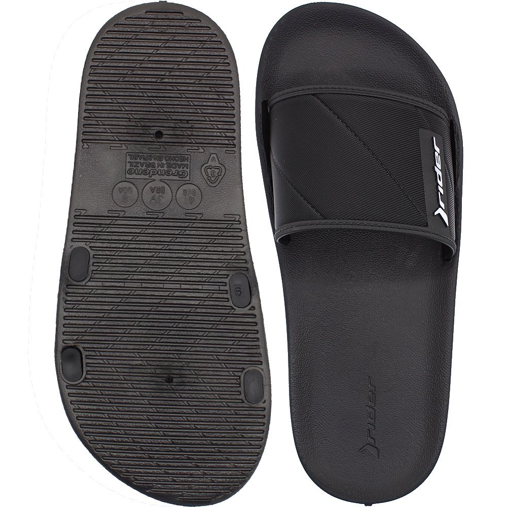 Chinelo Slide Rider Street Solado Macio Gáspea Masculino Preto 3
