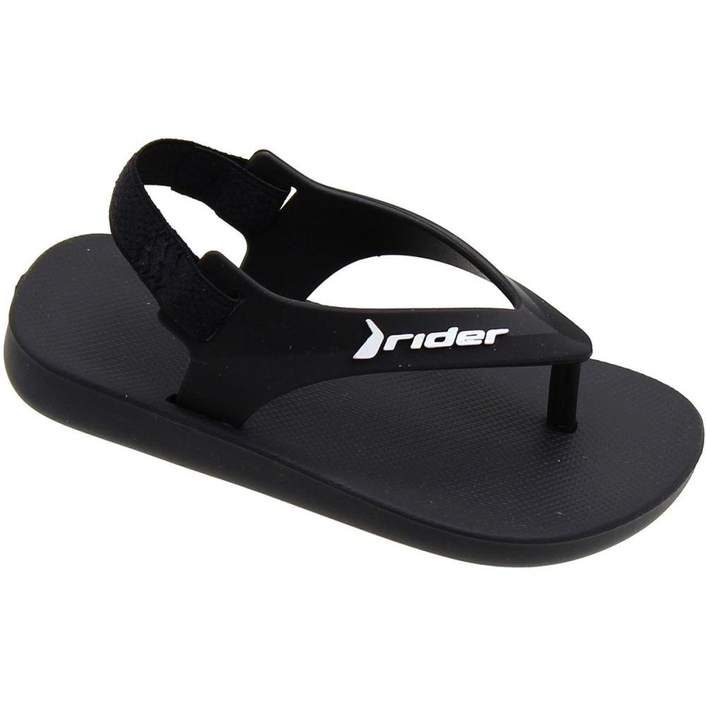 Sandália De Dedo Infantil Rider Street Baby Masculino Preto/Branco 2