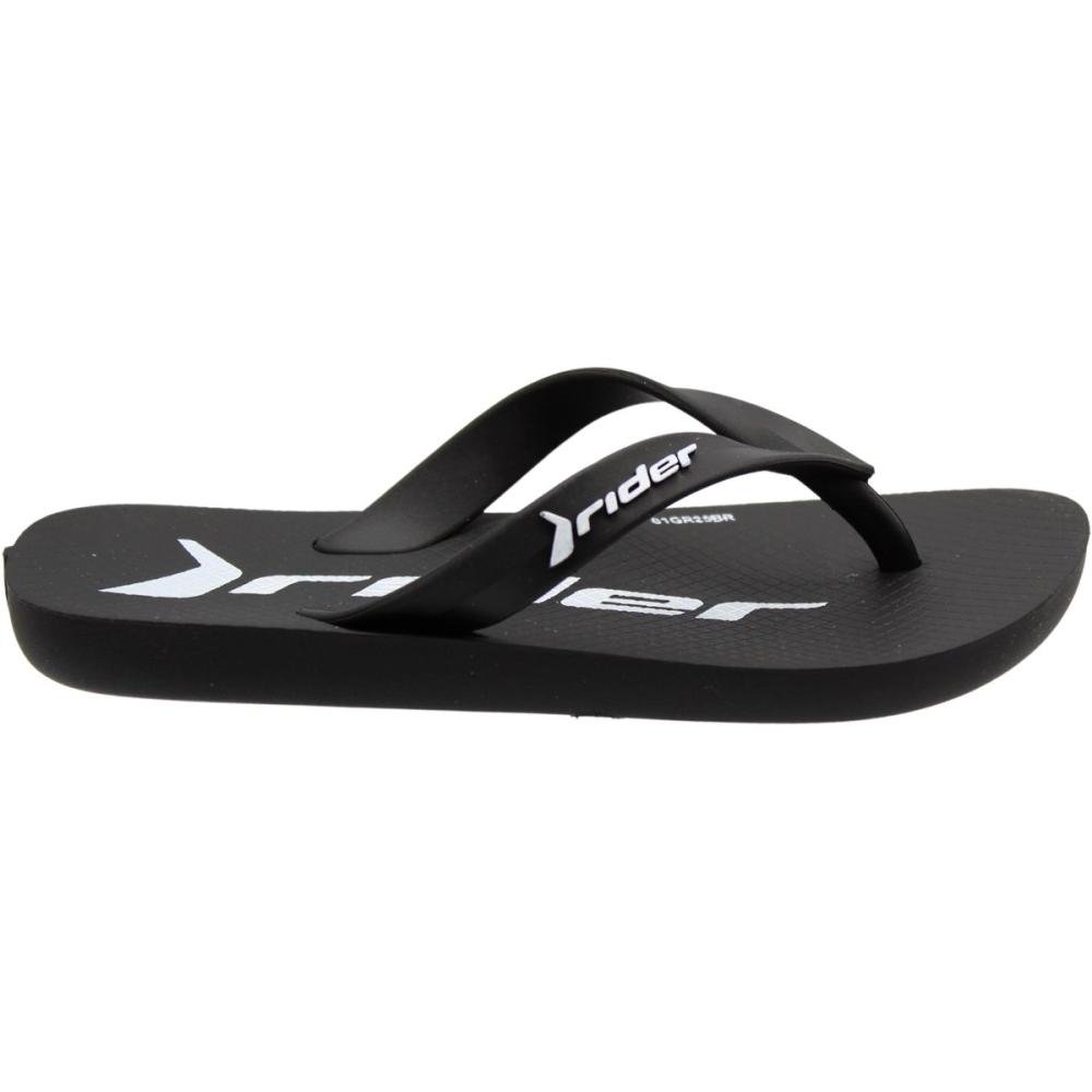 Chinelo de Dedo Infantil Juvenil Rider Feel Menino Preto 2