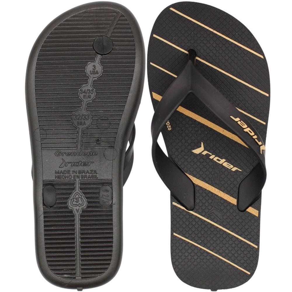 Chinelo de Dedo Infantil Juvenil Rider Feel Menino Amarelo 3