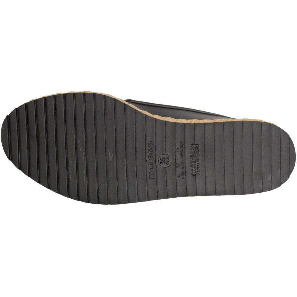 Sapatilha Mocassim Moleca Entressola Tramada Apliques Metalizados Feminina Preto 5