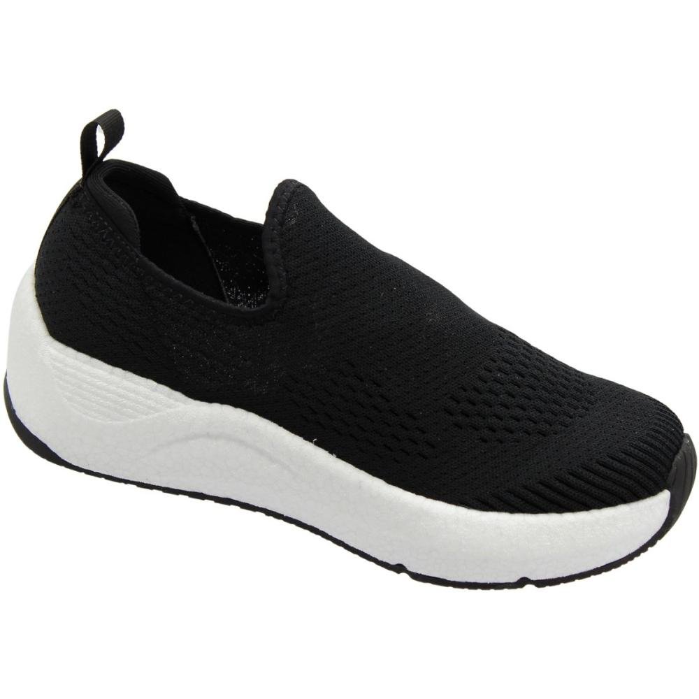 Tênis Esportivo Beira Rio Slip On Macio Feminino Preto 3