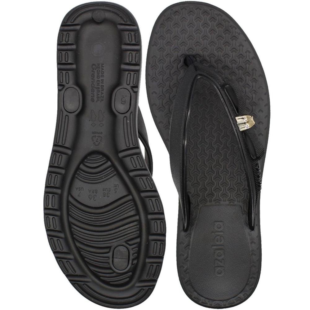 Tamanco De Dedo Plataforma Azaleia Isis Conforto Laço Feminino Preto 3