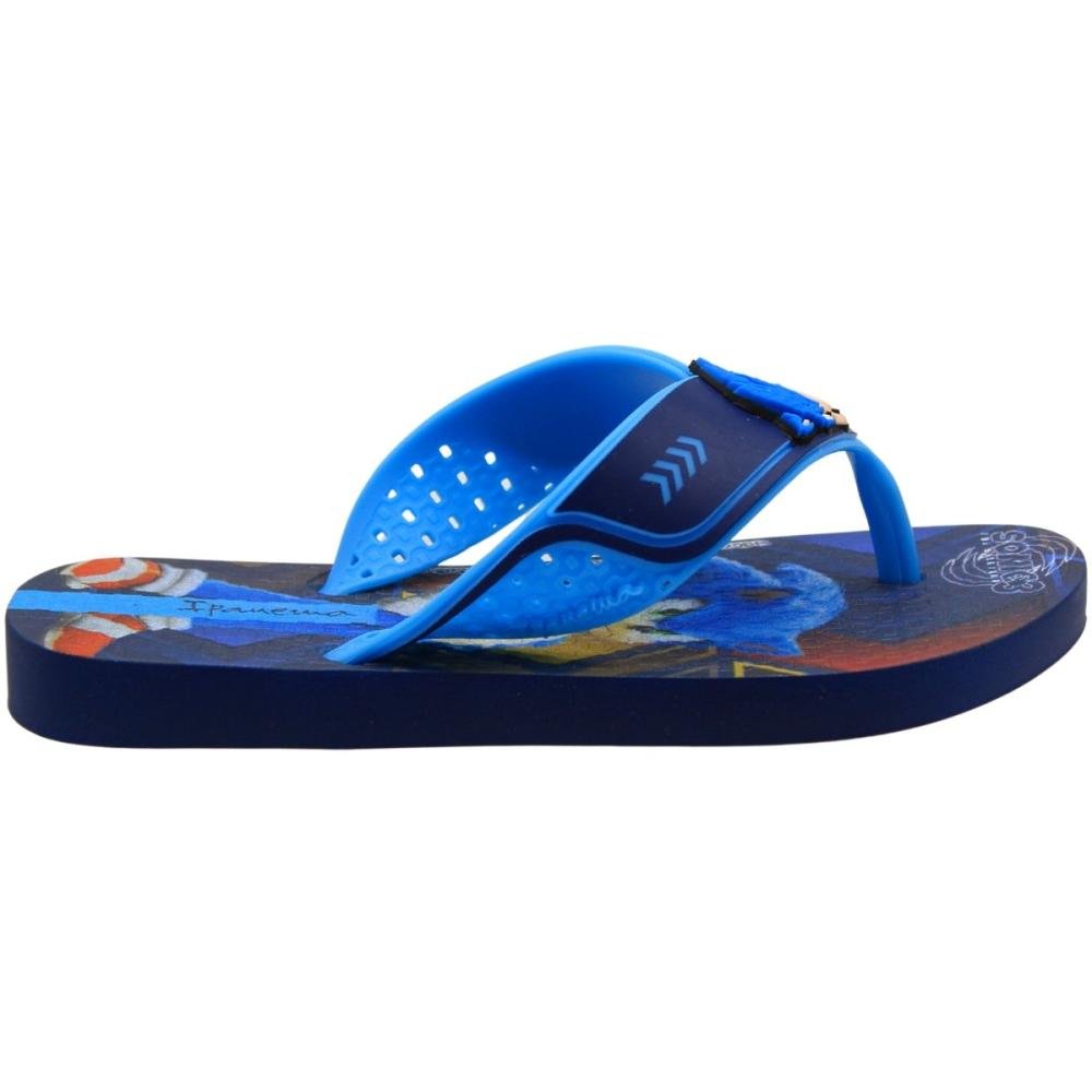 Chinelo De Dedo Infantil Ipanema Ouriço Azul Speedrun Menino Azul 2