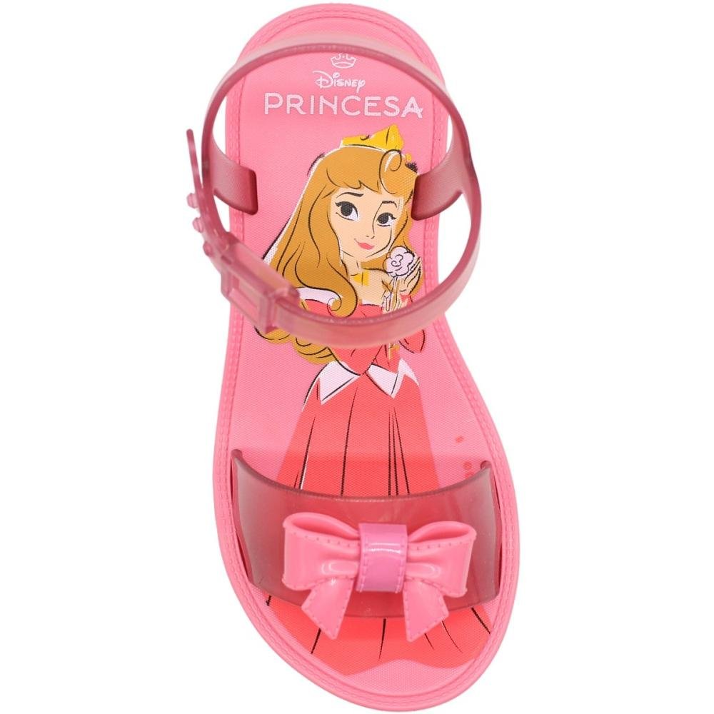 Sandália Salto Baixo Infantil Grendene Kids Royal Ajustável Laço Menina Rosa 4
