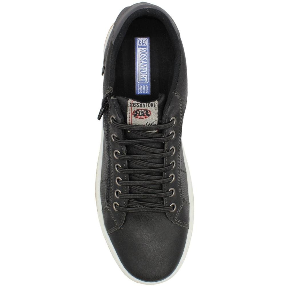 Tênis Casual Rossanfort Cadarço Elástico Texturizado Masculino Preto 4