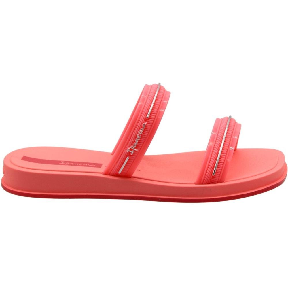 Tamanco Slide Infantil Ipanema Glow Sempre Nova Tiras Frisos Metalizados Menina Rosa 2