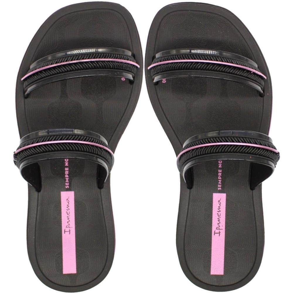 Tamanco Slide Infantil Ipanema Glow Sempre Nova Tiras Frisos Metalizados Menina