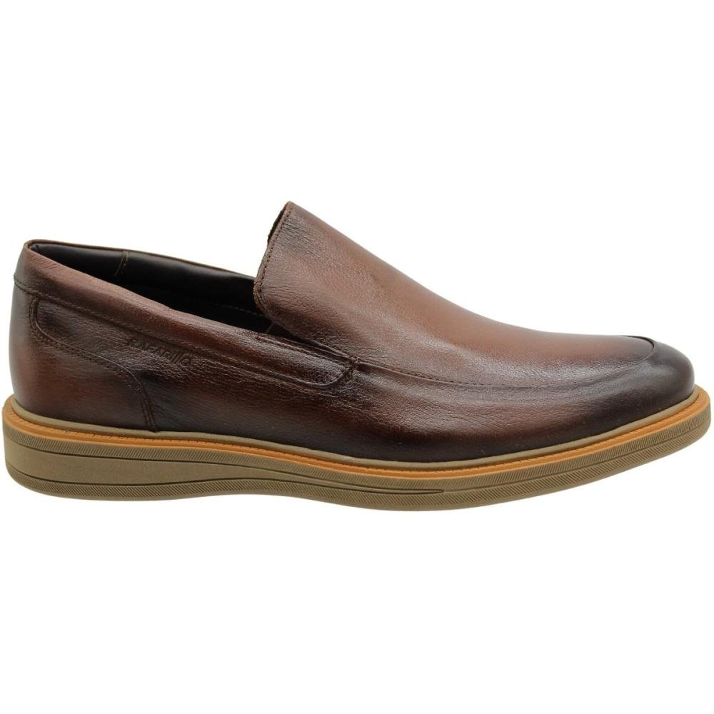 Sapato Casual Rafarillo Boston Calce Fácil Com Elástico Masculino Marrom 1