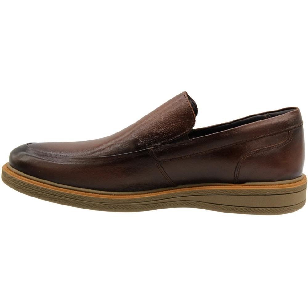 Sapato Casual Rafarillo Boston Calce Fácil Com Elástico Masculino Marrom 2