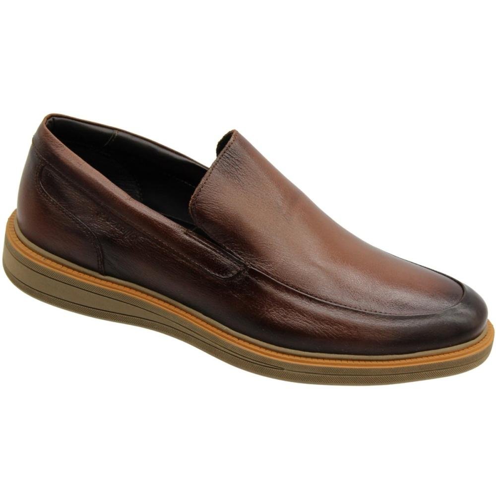 Sapato Casual Rafarillo Boston Calce Fácil Com Elástico Masculino Marrom 3