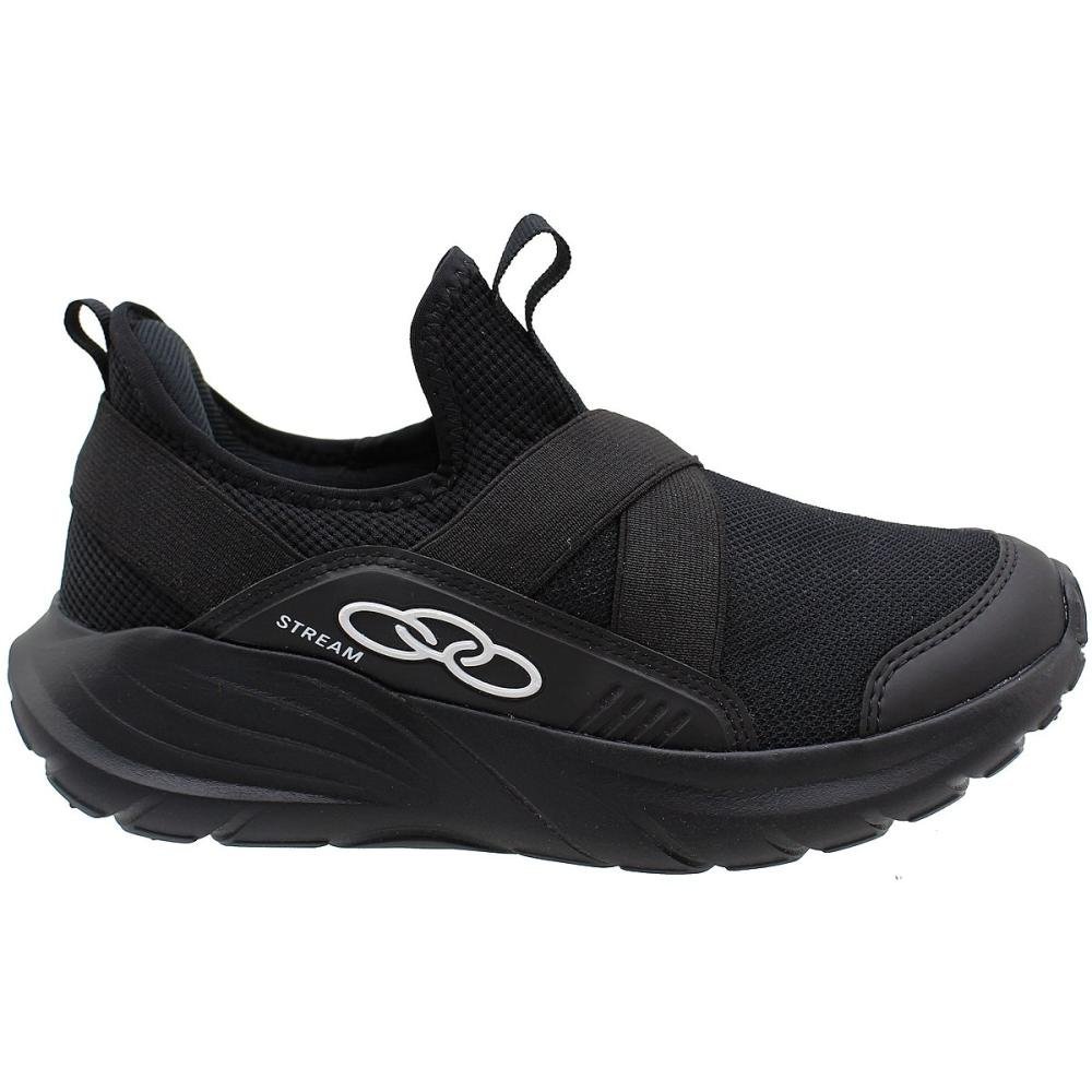 Tênis Esportivo Juvenil Slip On Olympikus Stream Masculino Preto 2