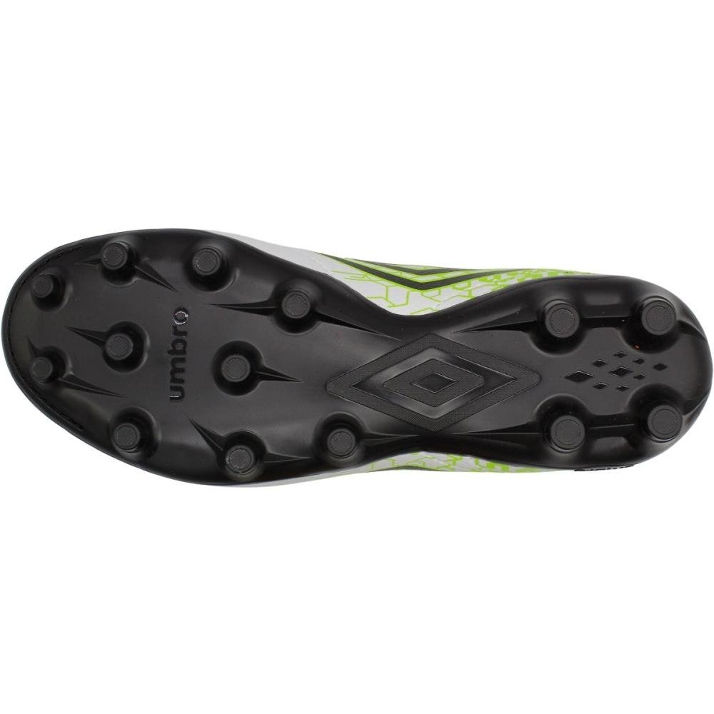 Chuteira Campo Umbro Class Neo Costura Masculina Branco/Preto/Verde 5