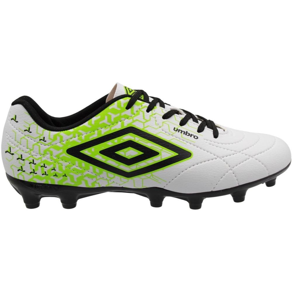 Chuteira Campo Umbro Class Neo Costura Masculina Branco/Preto/Verde