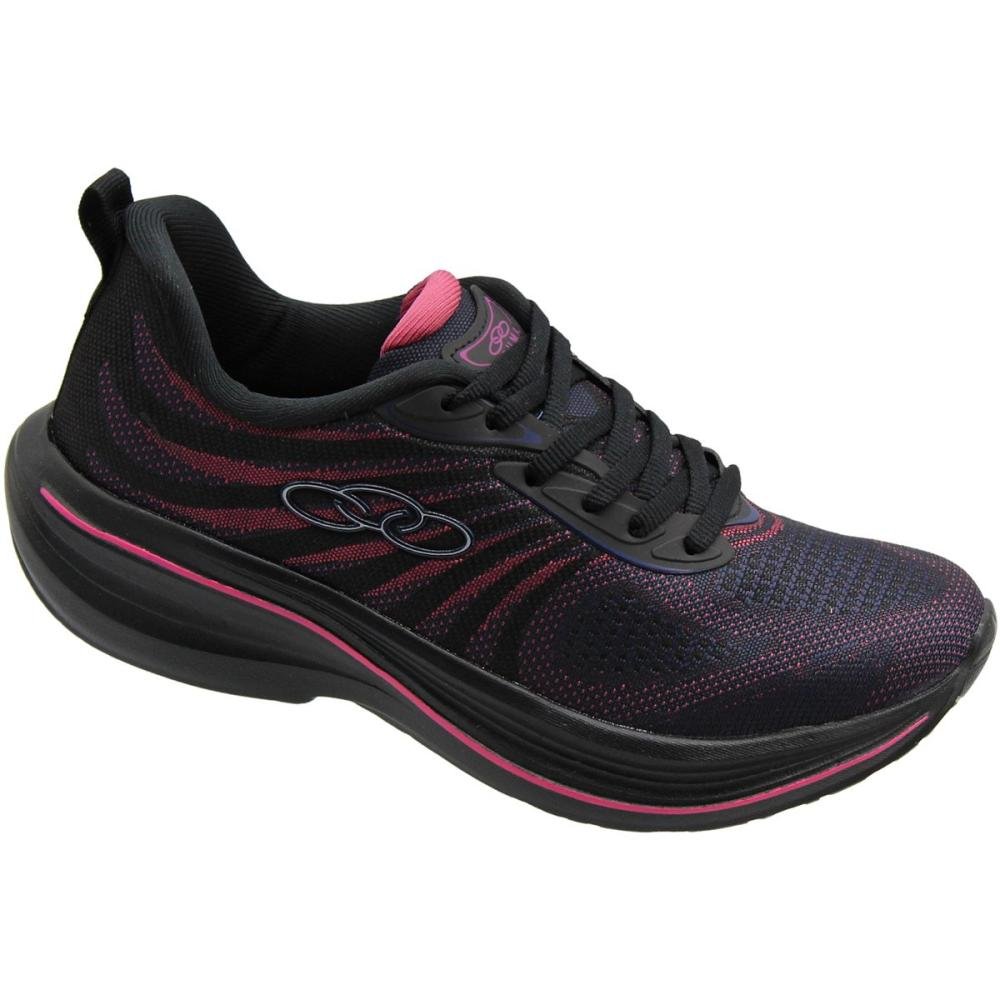 Tênis Esportivo Olympikus Bruma Feminino Preto/Rosa 3