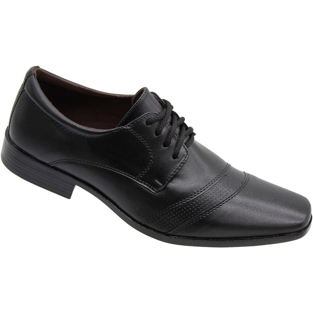 Sapato Social Bkarellus Com Cadarço Masculino Preto 1