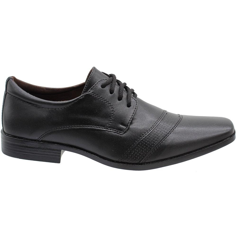 Sapato Social Bkarellus Com Cadarço Masculino Preto 2