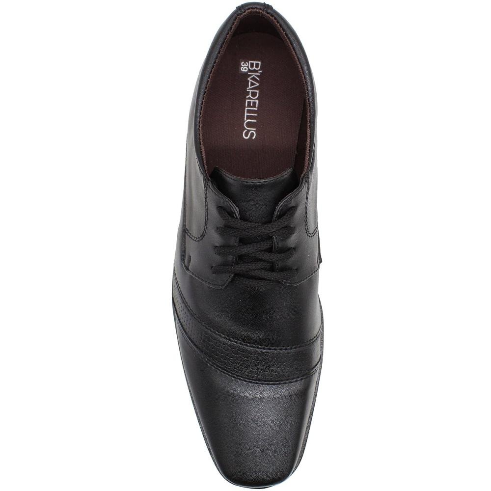 Sapato Social Bkarellus Com Cadarço Masculino Preto 4