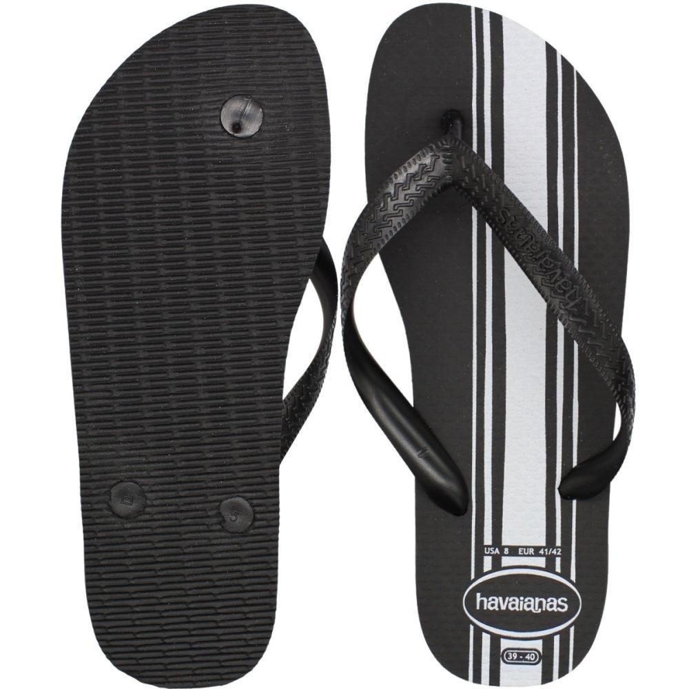 Chinelo Havaianas de Dedo Color Essential Masculino Preto/Branco 3