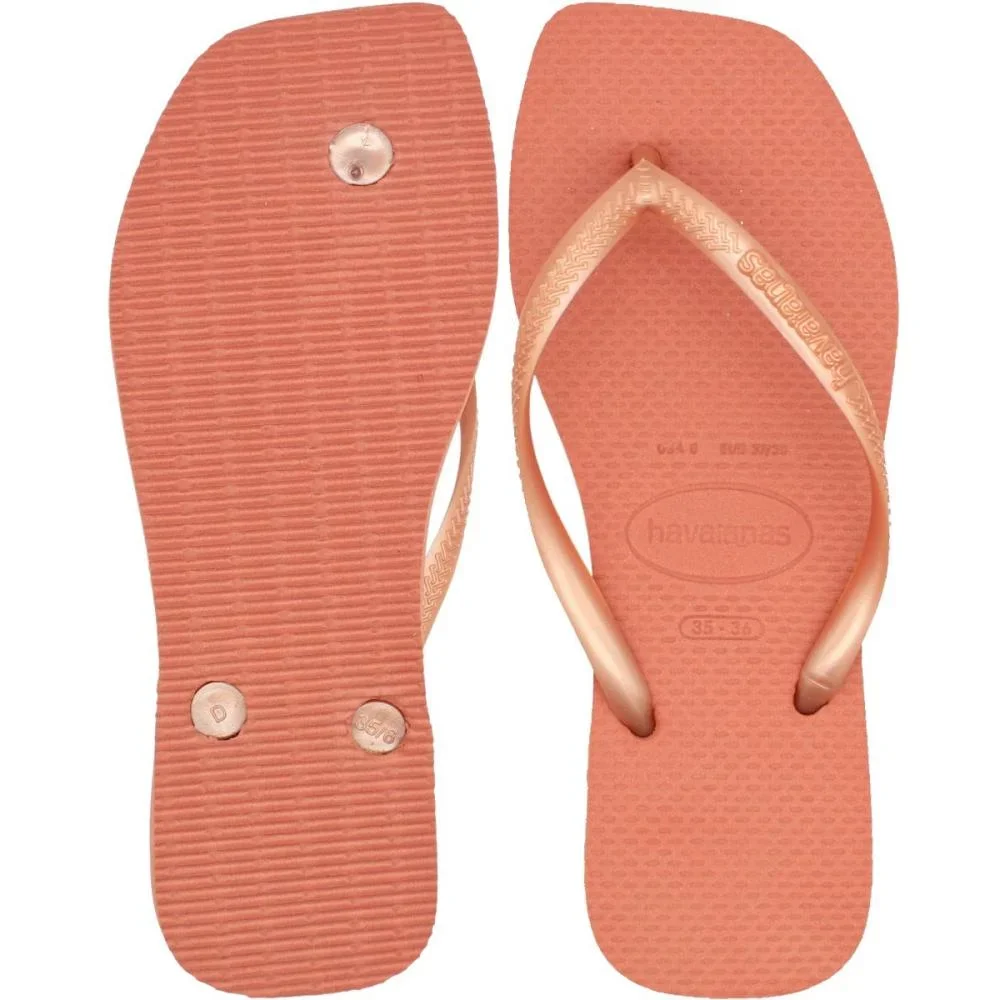 Chinelo de Dedo Havaianas Slim Square Basic Feminino Rosa 3