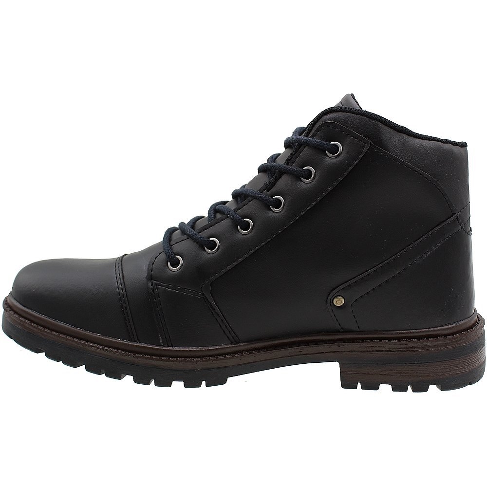 Bota Casual Coturno Wonder Resistance Cano Curto Cadarço E Zíper Masculina Preto 3
