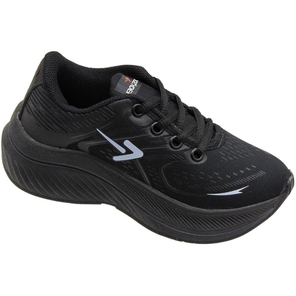 Tênis Escolar Infantil Box 200 Esportivo Resistente Unissex Preto 1