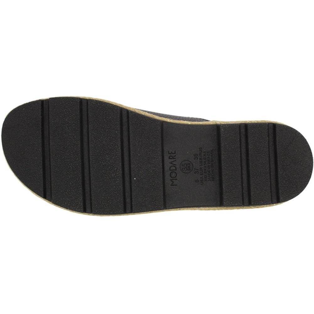 Tamanco Plataforma Baixa Slide Modare Ultra Conforto Fivela Entressola Tramada Feminino Preto 5
