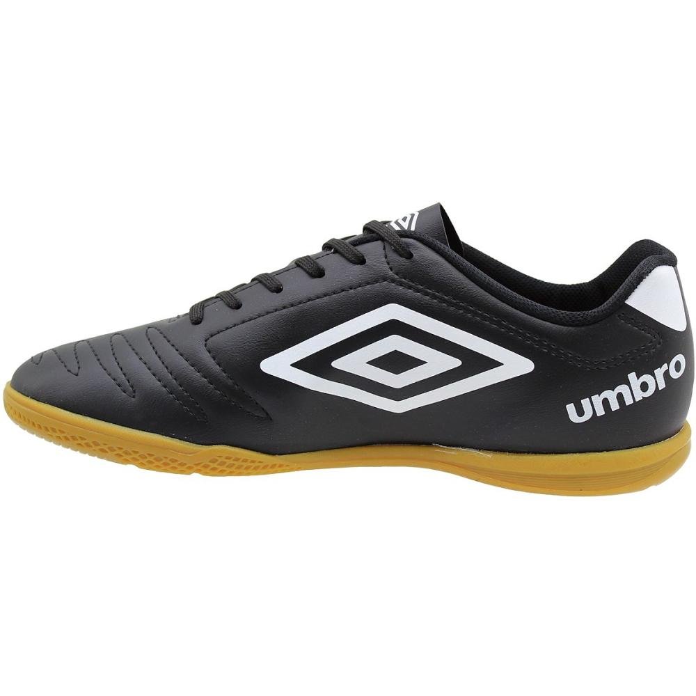 Chuteira Futsal Indoor Umbro Class 121 Masculina Preto/Branco 3