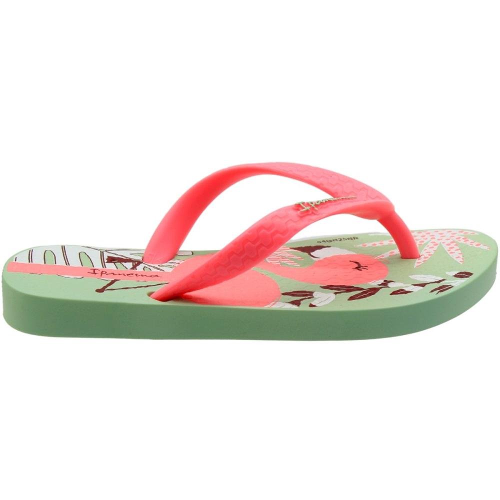 Chinelo Infantil Ipanema Fantasia Feminino Verde/Rosa 2