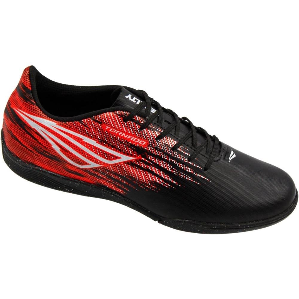 Chuteira Futsal Penalty Indoor Tornado Masculino Preto/Vermelho 3