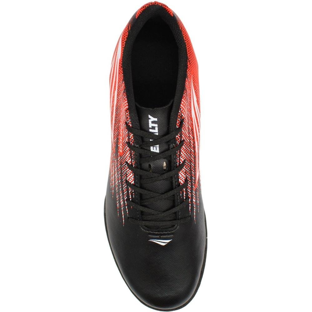 Chuteira Futsal Penalty Indoor Tornado Masculino Preto/Vermelho 4
